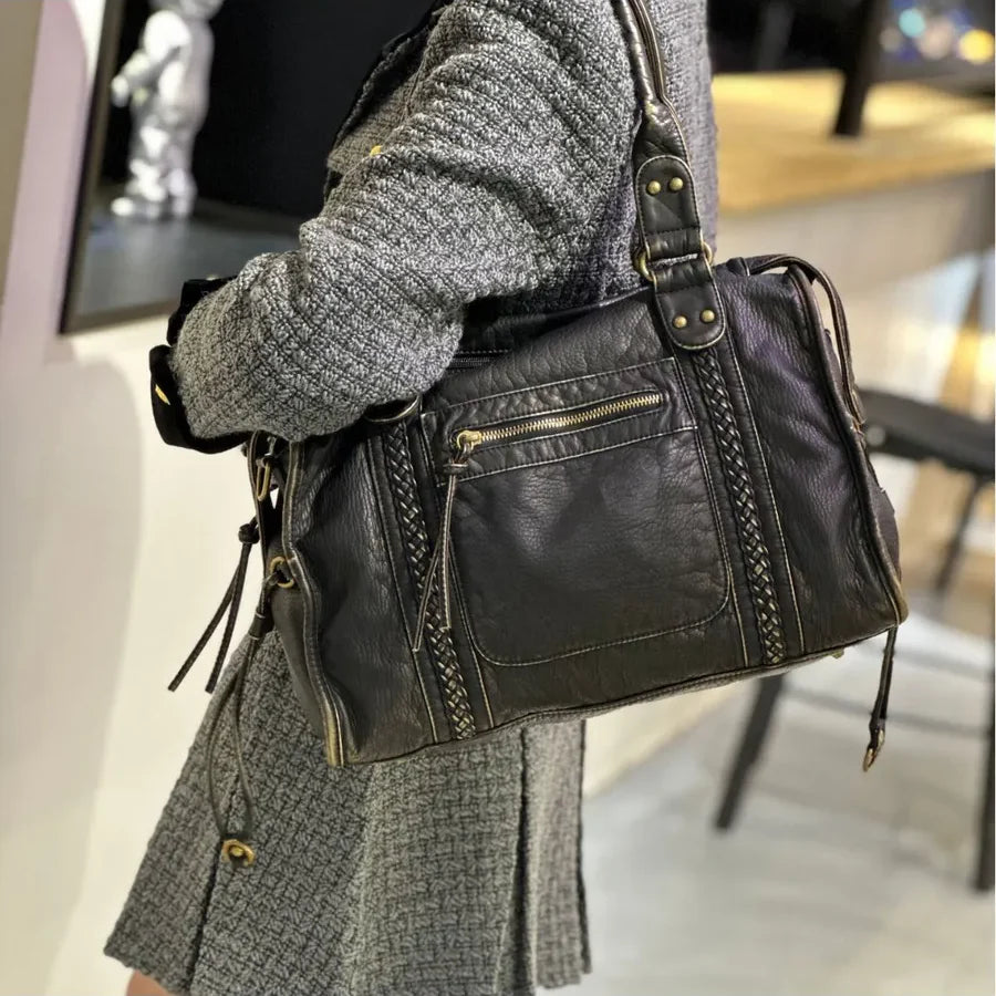Vintage Tote Bag for School & Work, Shoulder Bag – Harper