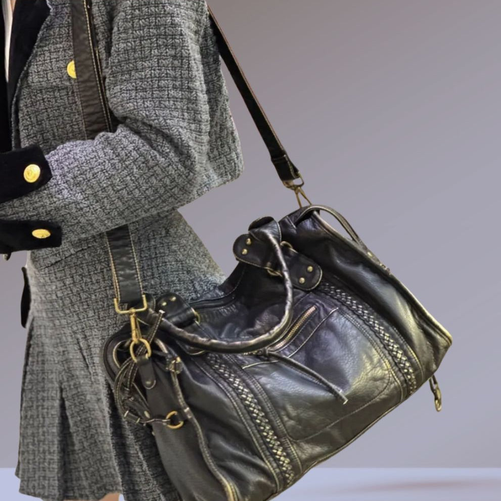 Vintage Tote Bag for School & Work, Shoulder Bag – Harper