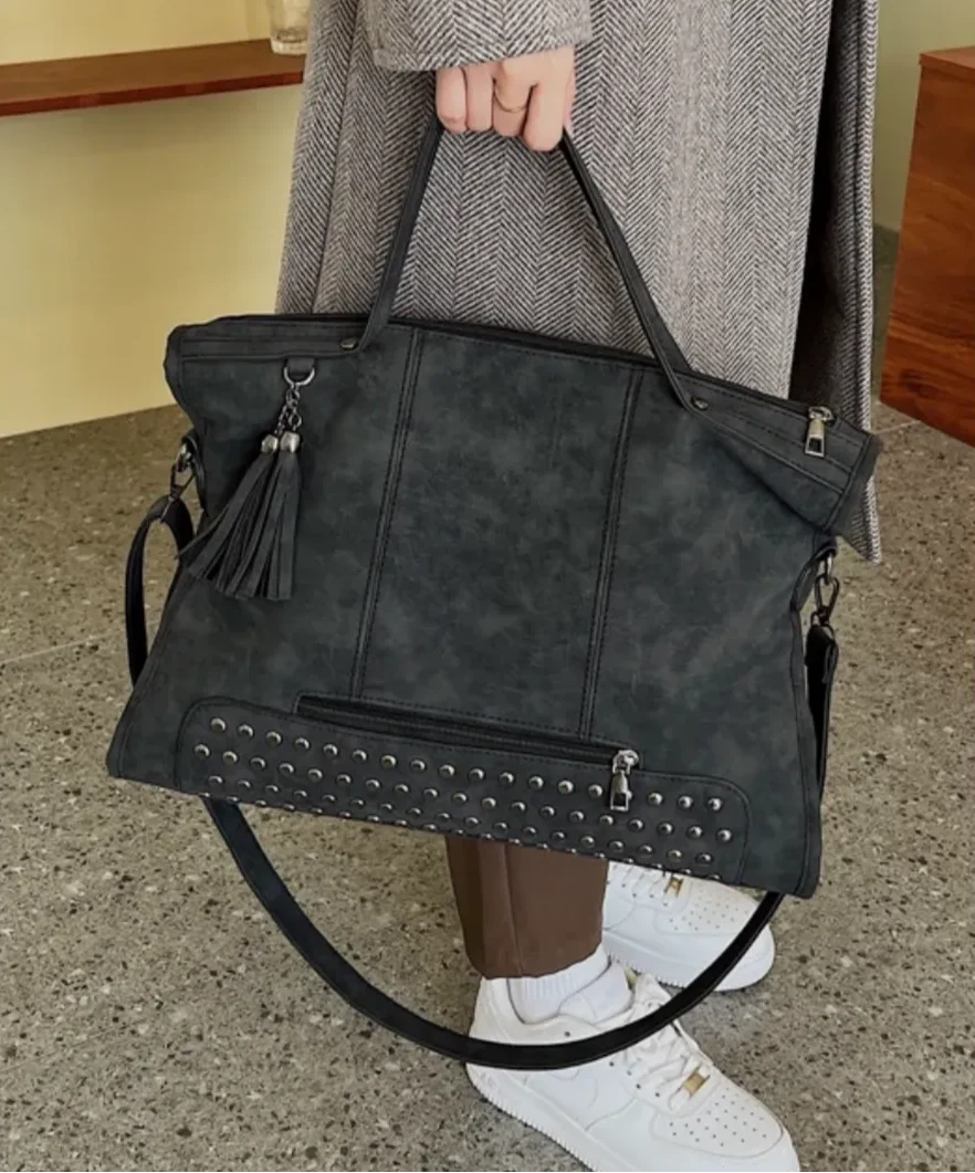 Large Leather Tote Bag, Everyday Bag – Jadea