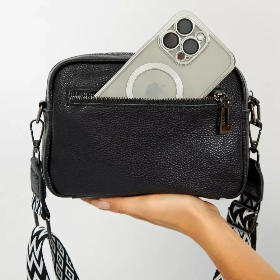 Crossbody Bag with Patterned Strap – Emma