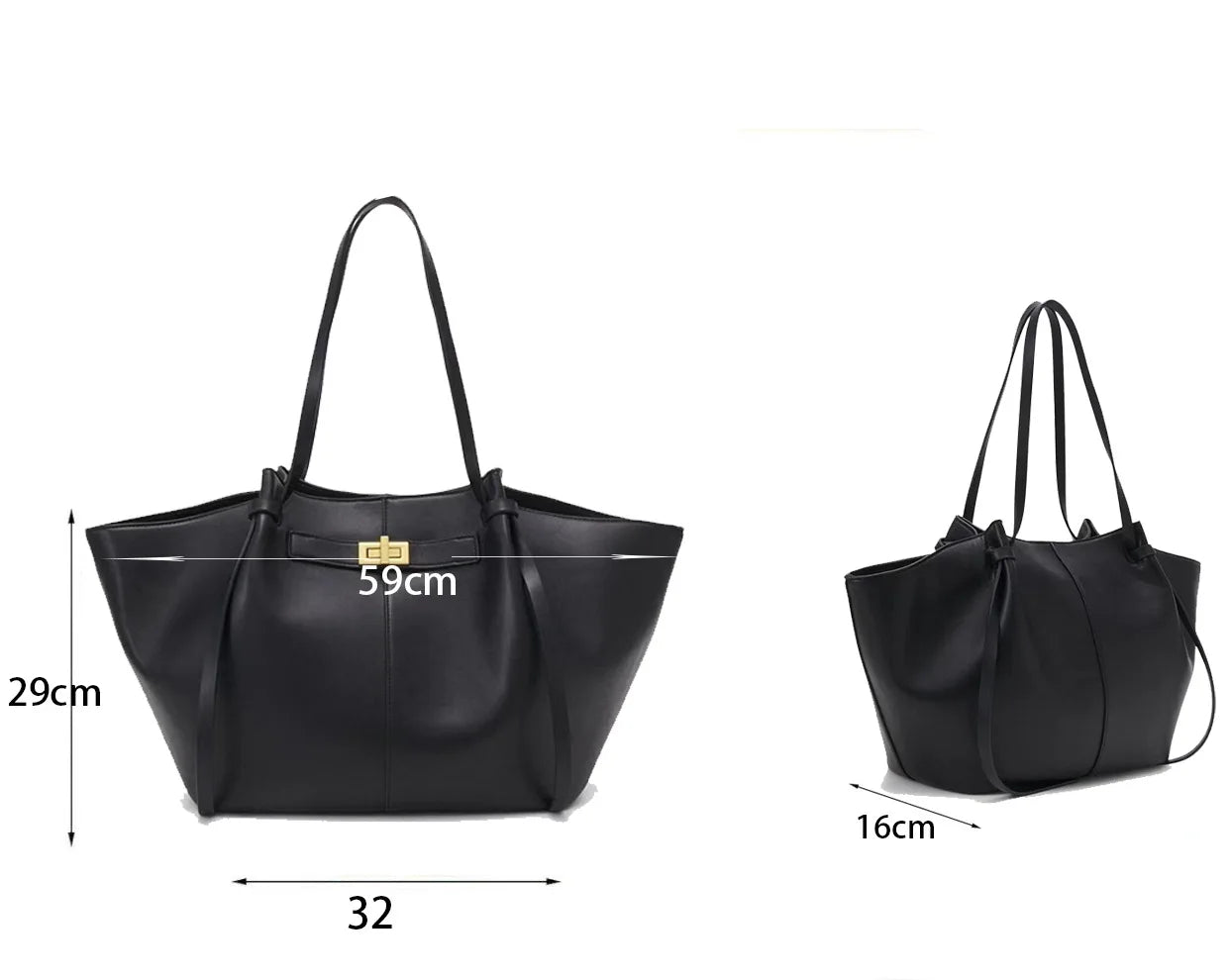 Tote Bag for Work & Uni – Large Vegan Leather Shoulder Bag – Vi