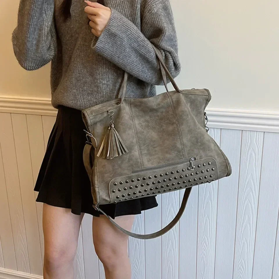Large Leather Tote Bag, Everyday Bag – Jadea