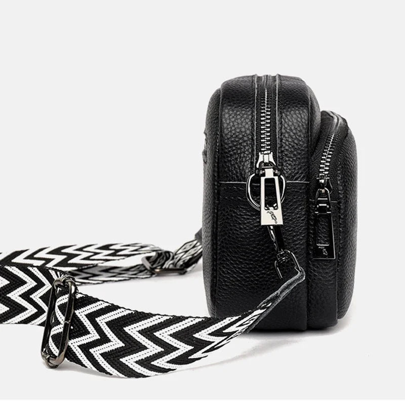 Crossbody Bag with Patterned Strap – Emma