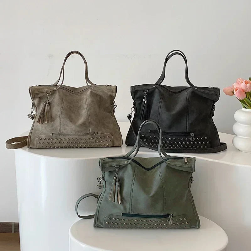 Large Leather Tote Bag, Everyday Bag – Jadea