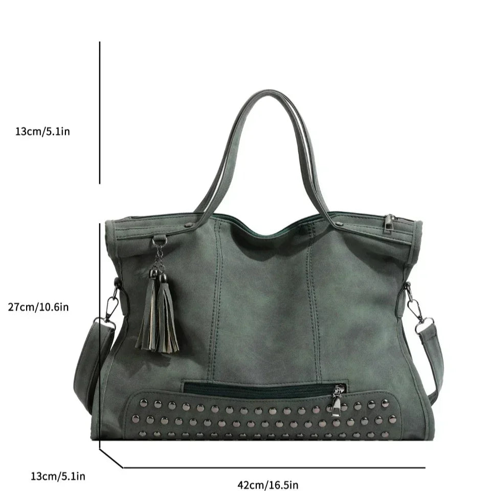 Large Leather Tote Bag, Everyday Bag – Jadea