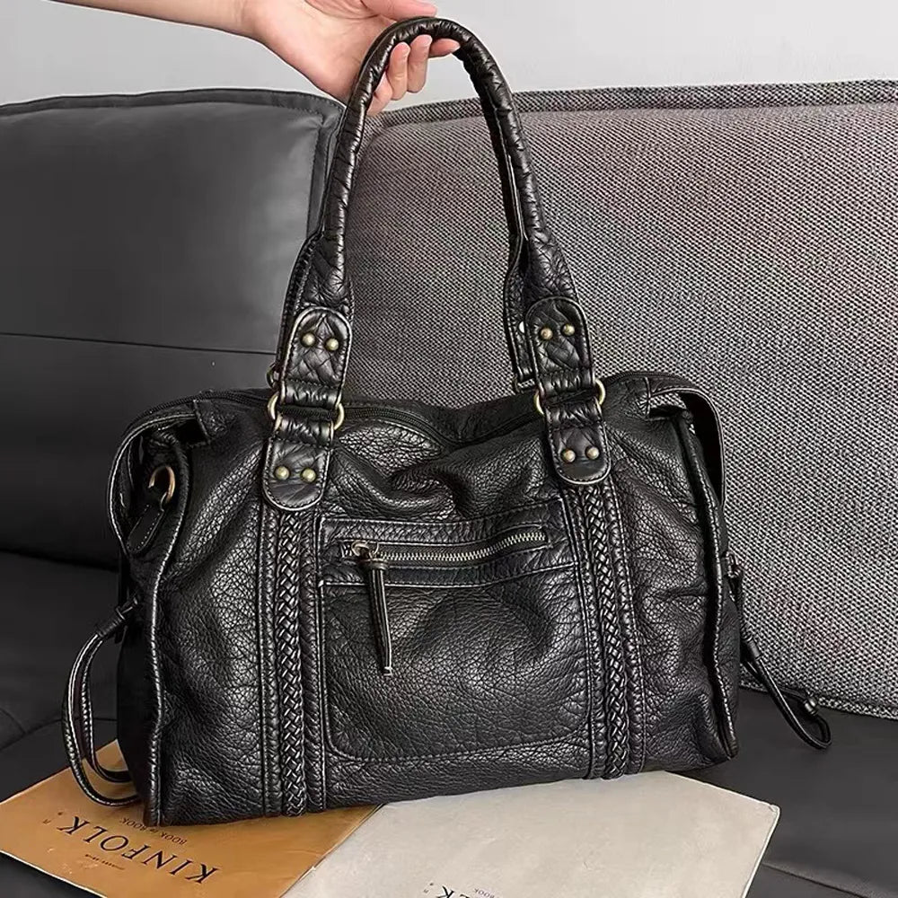 Vintage Tote Bag for School & Work, Shoulder Bag – Harper