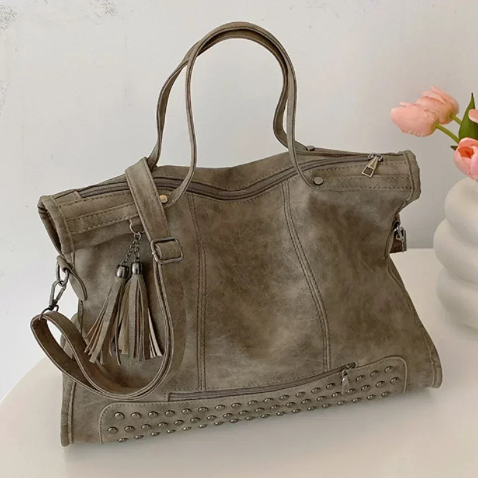 Large Leather Tote Bag, Everyday Bag – Jadea