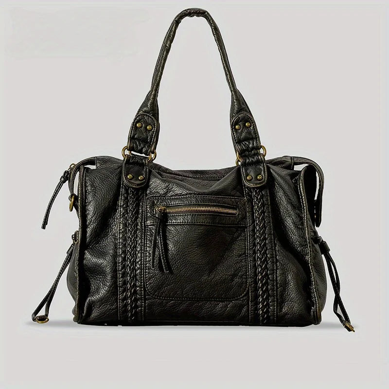 Vintage Tote Bag for School & Work, Shoulder Bag – Harper